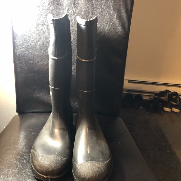 Servus Unisex’s Black Rubber Rain Boots / Men's Size 6/Women's Size 8 - Picture 4 of 10